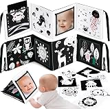 URMYWO Newborn High Contrast Baby Book Black and White Sensory Toys 0-12M