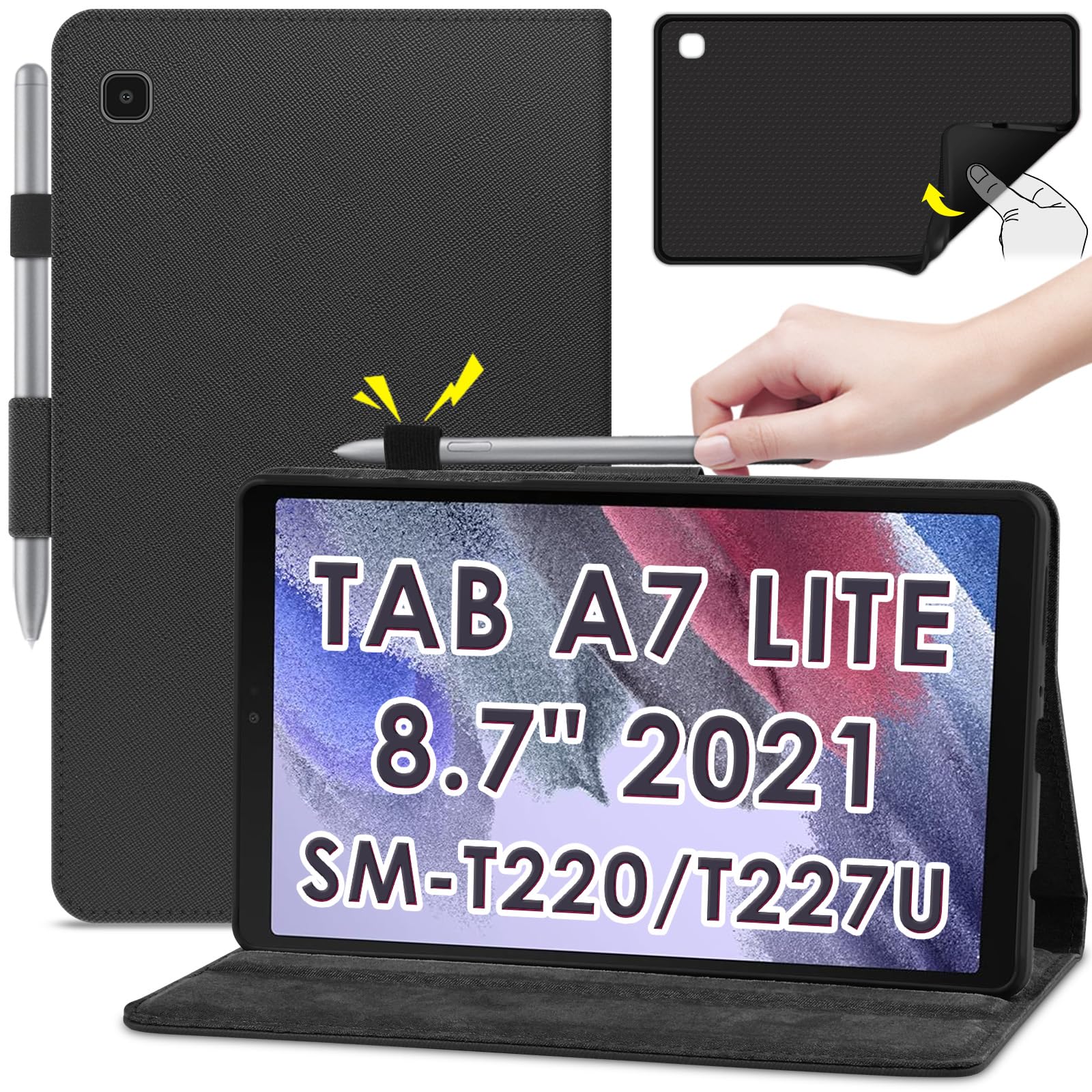 DETUOSI Leather Case for Samsung Galaxy Tab A7 Lite
