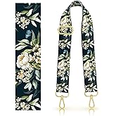 DANHRO Purse Strap Replacement Belt Crossbody 1.5" Wide Golden Buckle Cute Shoulder Strap Durable Adjustable Guitar Straps for Canvas Bag Handbag Beautiful Flowers
