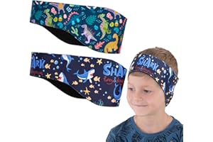 2PCS Swimming Headbands,Cute Swinmmers Ear Headband,Waterproof Swim Hair Protection Band,Toddlers Swimmer Ear Guard,Kids & Ad