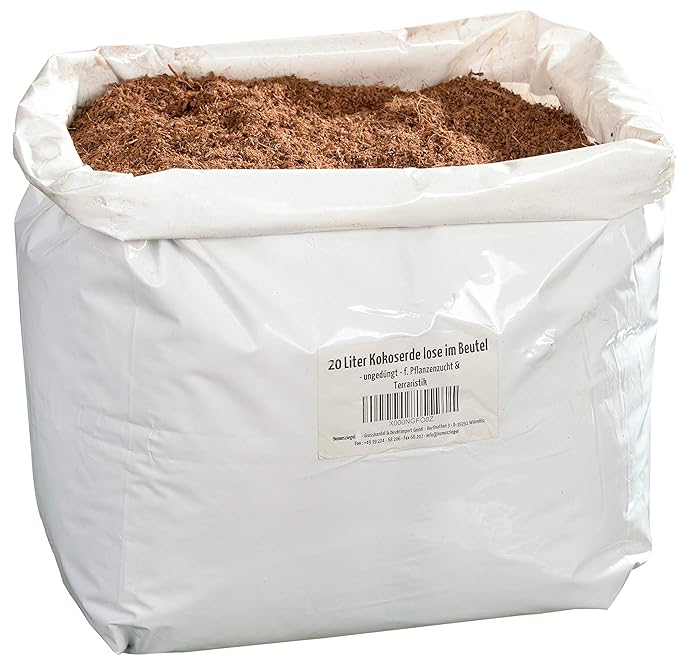 Humusziegel - Kokosblumenerde lose - Blumenerde aus Kokosfaser 20 Liter Beutel