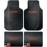 Black Elite Series Front Rear Rubber Floor Mats for GMC Car Truck SUV