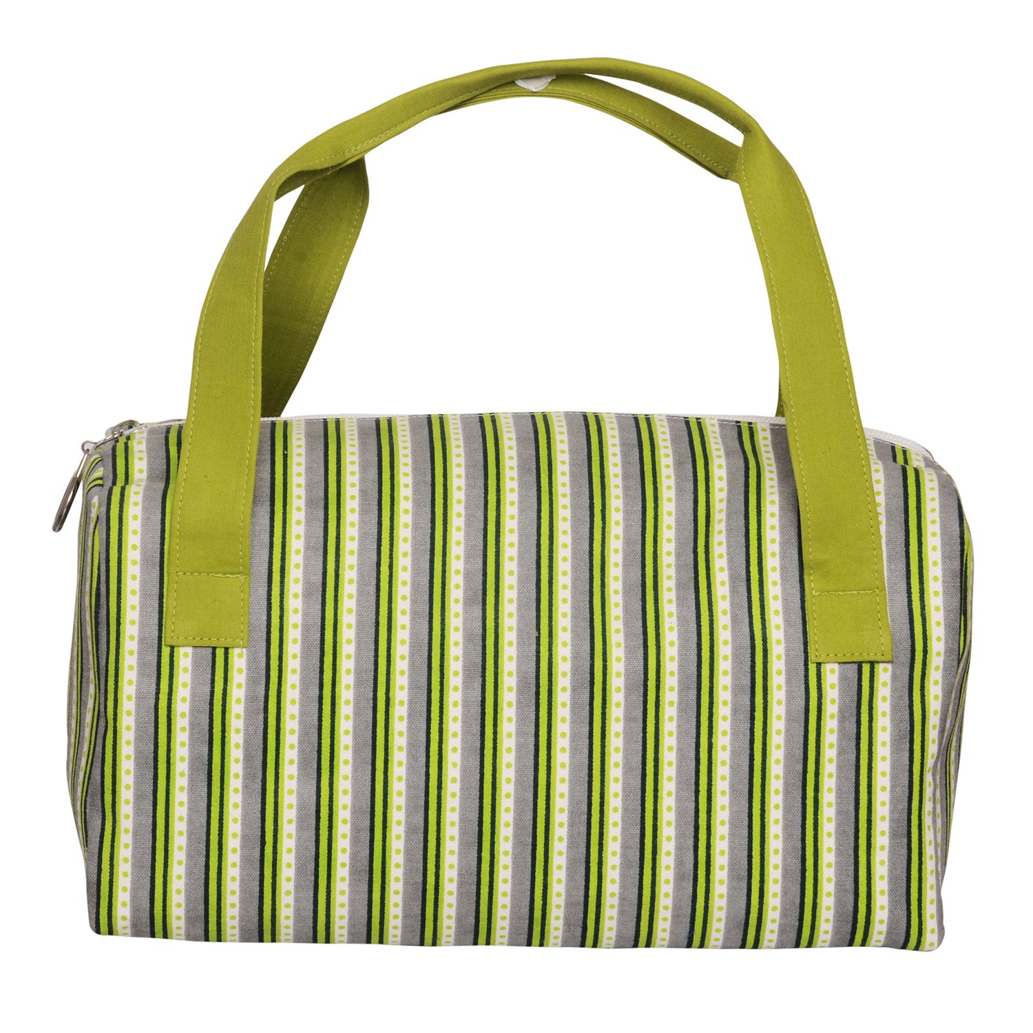 KnitPro KP12086 Hand Block Printed Fabric Storage Solutions Greenery Crafting Caddy, Cotton, Multi-Colour, 24 x 23 x 5 cm