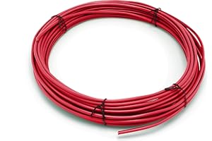 THE CIMPLE CO 25 Feet (7.5 Meter) - Insulated Solid Copper THHN/THWN Wire - 12 AWG, Wire is Made in The USA, Residential, Commerical, Industrial, Grounding, Electrical Rated for 600 Volts - in Red
