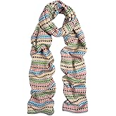 Premium Multi Color Fair Isle Knit Long Warm Winter Scarf - Diff Colors Avail
