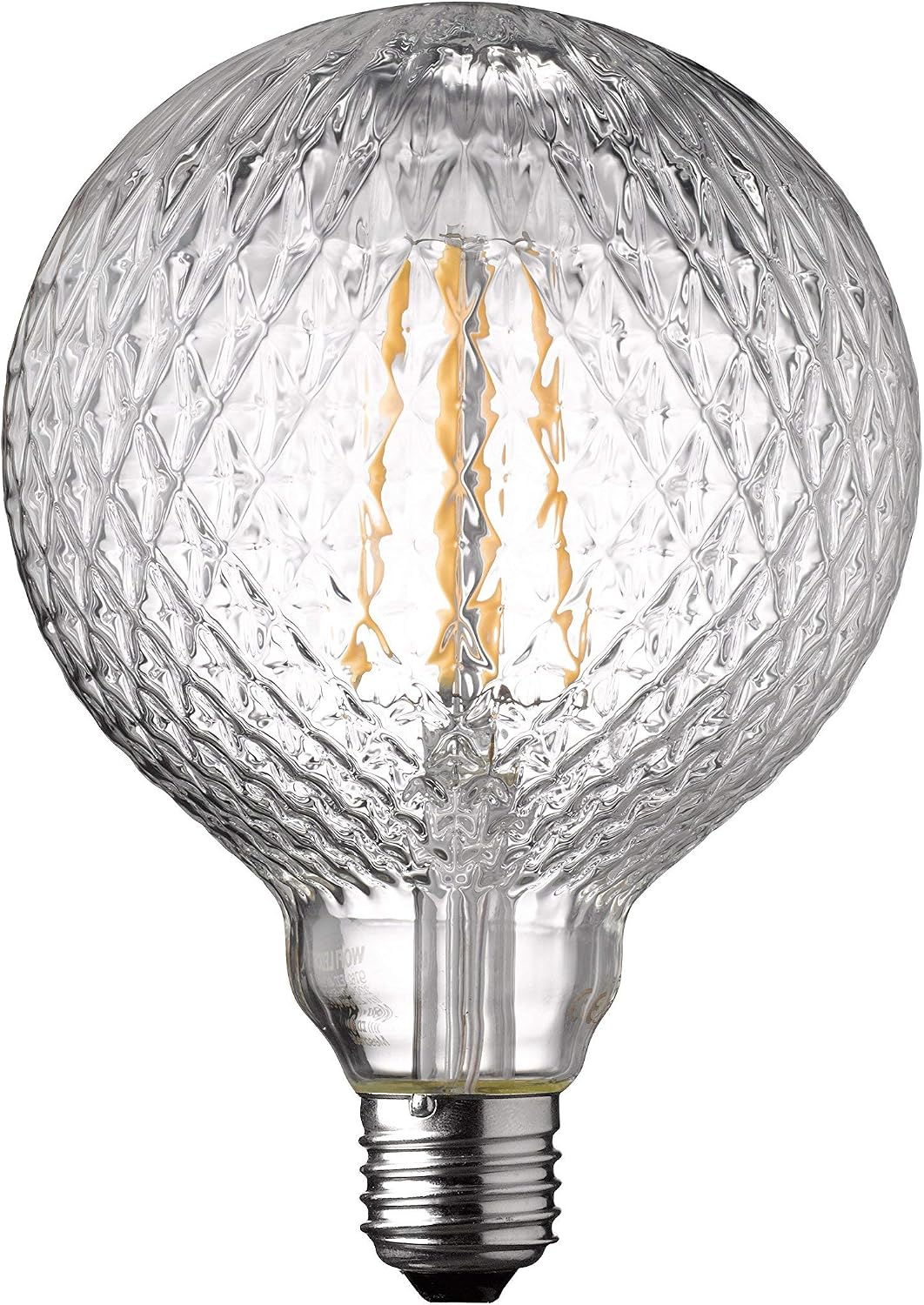 WOFI LED Filament E27, Transparent, 12.5 x 12.5 x 17.5 cm
