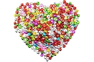 400pcs Jingle Bells, Marrywindix 1/2 Inch Craft Bells Bulk DIY Bells for Christmas, Party, Festival Decoration and Home Decoration