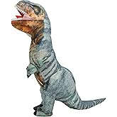 RQUXMT Inflatable T Rex Costume Adult,Blow Up Full Body Dinosaur Suit,Halloween Costumes for Men Women