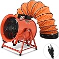 YITAHOME 12 Inch Explosion Proof Fan, Utility Blower Extractor Fan with Detachable A-frame Angle Adjustable, Portable Exhaust Fan with 16FT Ventilator Duct Hose, for Paint Booth, Industrial