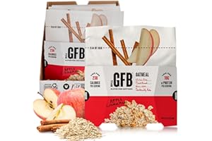 The GFB Apple Cinnamon Protein Oatmeal Cups - Unique Pop-Up Bowl - Gluten Free, Plant Based, Non GMO, Sustainably Made - Ridiculously Tasty, Healthy, Vegan Protein Instant Oatmeal, 2 oz (6 Count)