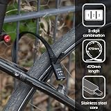 Oxford Combi Zip Lock Multi-use Cycle Security Cable Bike Lock Black view 5