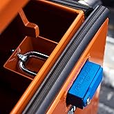 PACLOCK's 10-Series Universal Jobsite Box Lock, UCS, High Performance 6-Pin Cylinder, Keyed Differently w/ 2 Keys, Blue