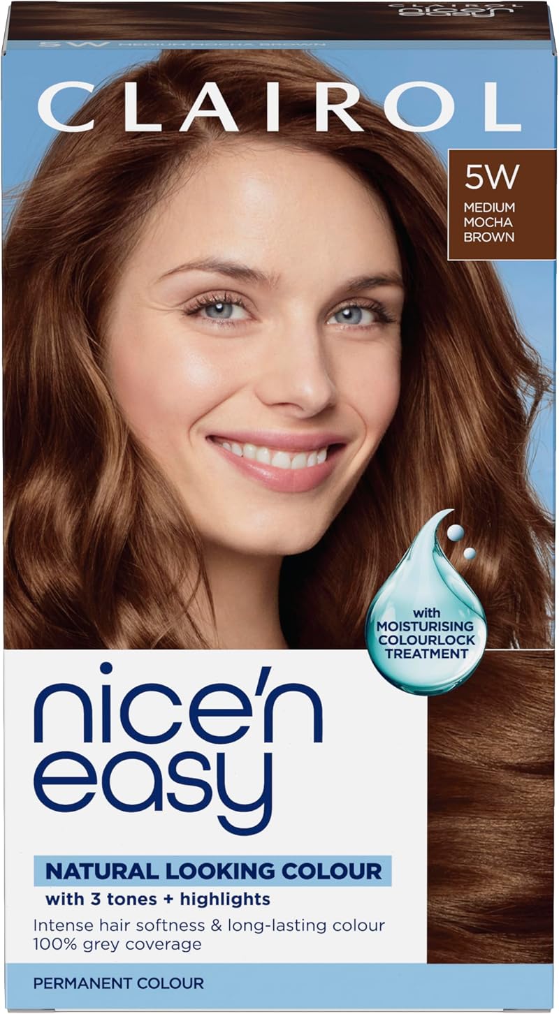 Clairol Nice'n Easy Crème 5W Medium Mocha Brown Permanent Hair Dye