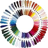 50Pcs Embroidery Threads, 50 Colours Embroidery Floss, Suitable for Cross Stitch, Needlework, DIY Crafts, Garment Repair, Bra