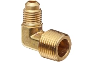Anderson Metals - 54049-0806 Brass Tube Fitting, 90 Degree Elbow, 1/2" Flare x 3/8" Male Pipe
