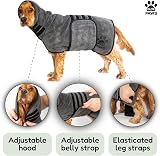 Elite Paws Luxury Dog Drying Coat – 600gsm Coral Fleece, All Sizes L view 4