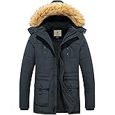 WenVen Men's Hooded Warm Coat Winter Parka Jacket