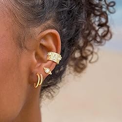 DREMMY STUDIOS Dainty Double Moon Stud Earrings for