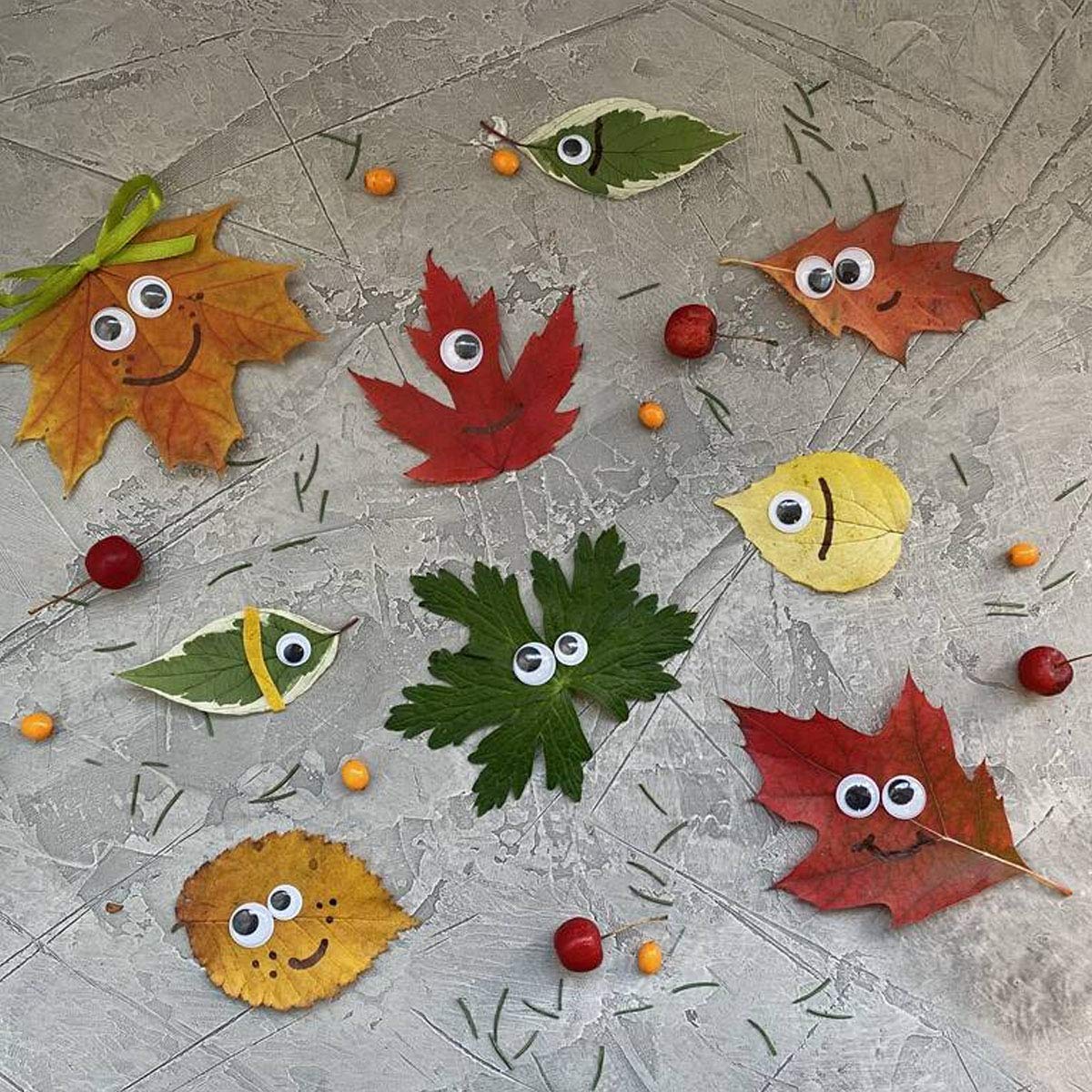 520 Pcs Wiggle Googly Eyes with Self-Adhesive, 6mm 8mm 10 mm 12mm 15mm Mixed Packaging (Black and White)