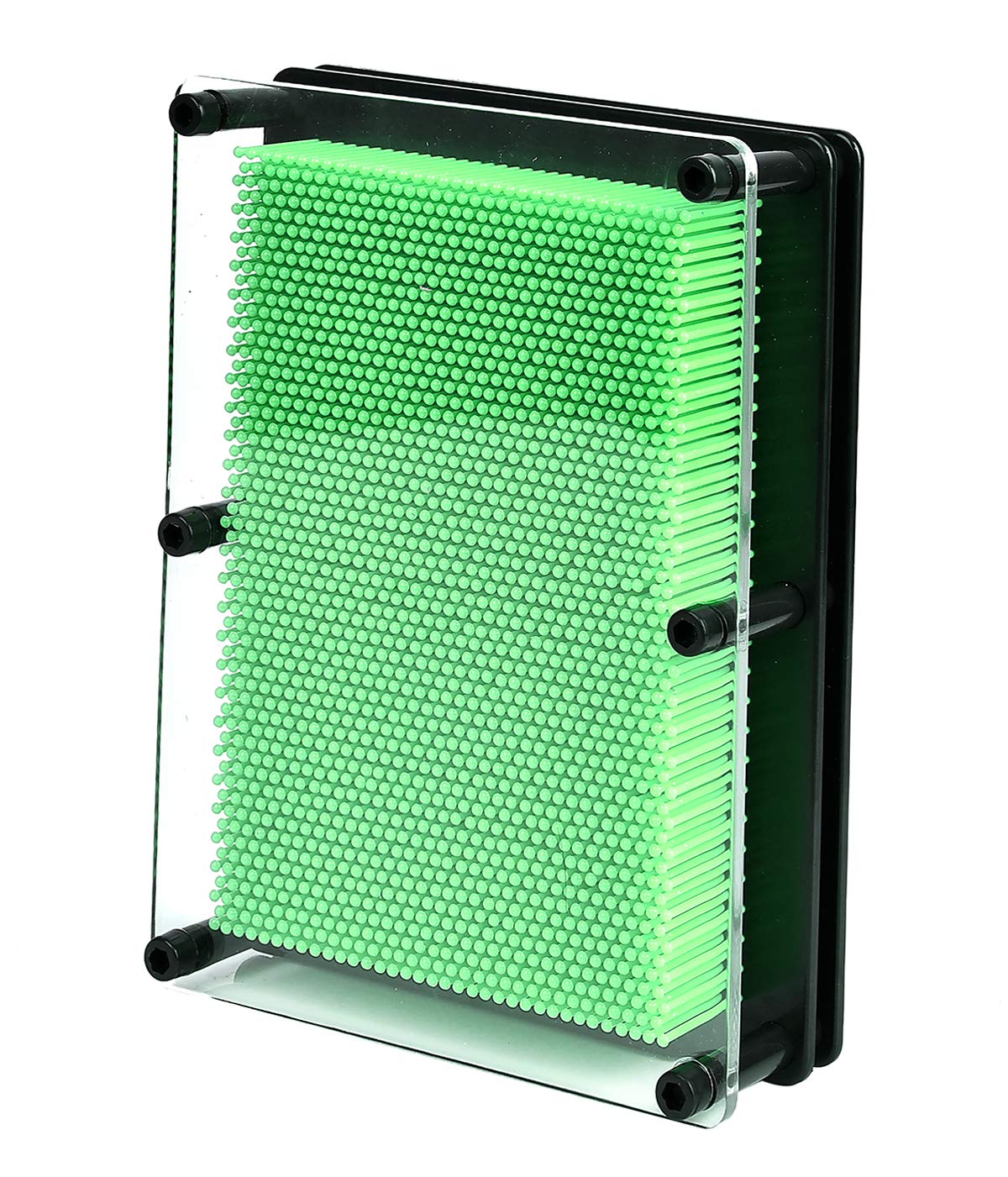 MICKYU Classic Pin Art Board Game 3D Large Size Desk Toy Sculpture for Children Adults 6 x 8 inches,Green