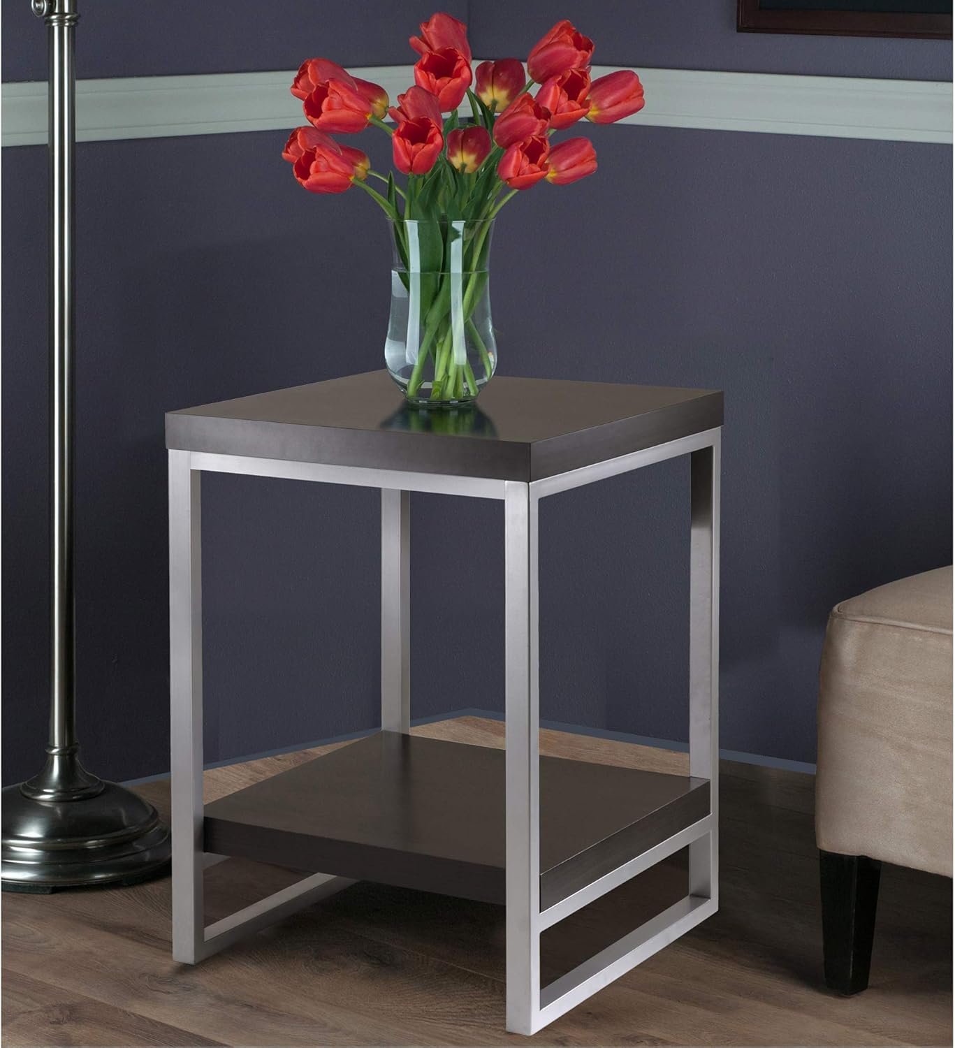 Winsome Wood Jared End Table, Espresso Finish: Furniture & Decor