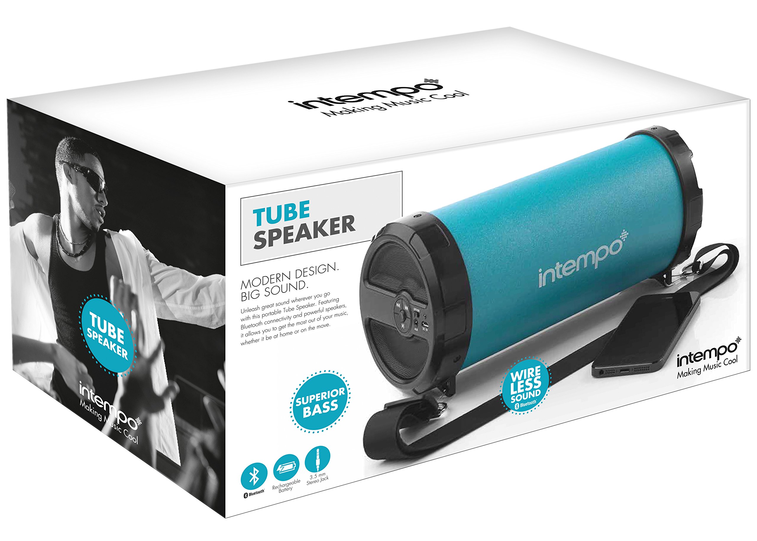 intempo ee1925sil retro blaster speaker