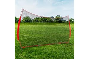 WARMYOU Portable Backstop Net, Barrier Netting, Lacrosse, Baseball, Softball, Soccer, Basketball, Baseball Net, Protective Screen with Carry Bag, Baseball Practice Net,Tennis Backstop Net
