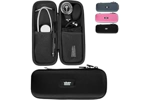 Vive Precision Stethoscope Case for Nurses - Hard Protective Equipment - Travel Holder Nursing School Essential - Fits 3M Littmann Classic III, Lightweight II S.E., Sphygmomanometer