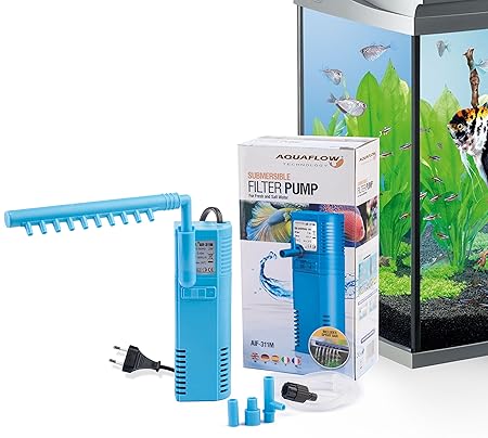 Aquaflow Technology® AIF - Unterwasser-Aquariumsfilterpumpe für Frisch- und Salzwasser. Für Aquariumbehälter bis zu 100 Liter
