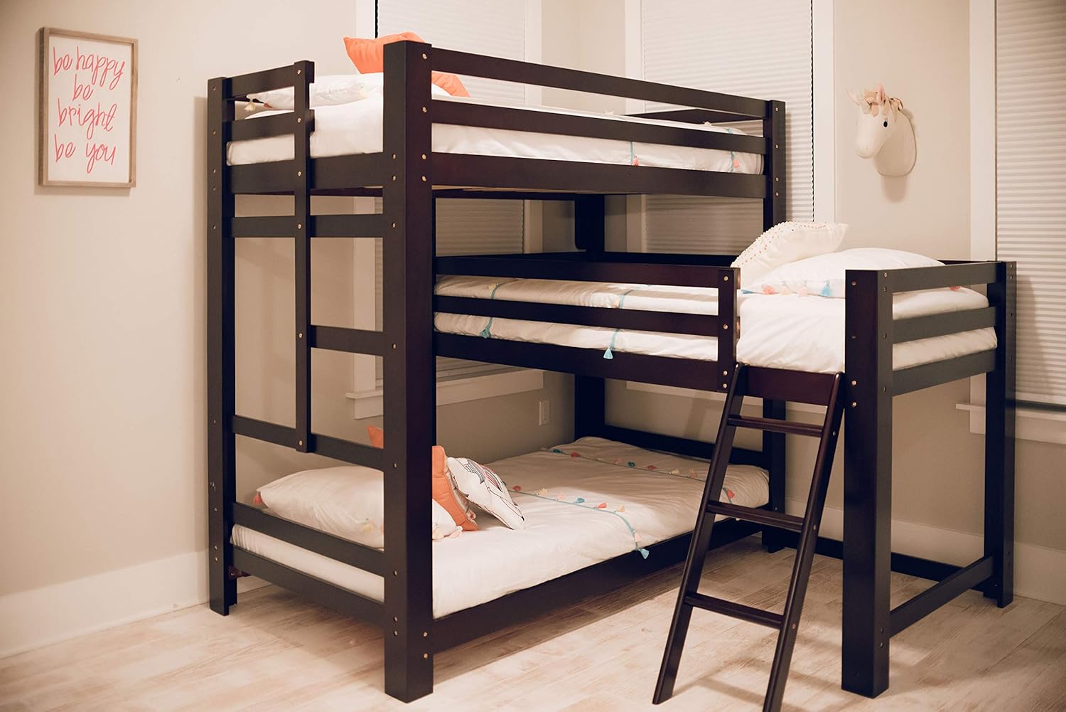 l shaped triple bunk bed