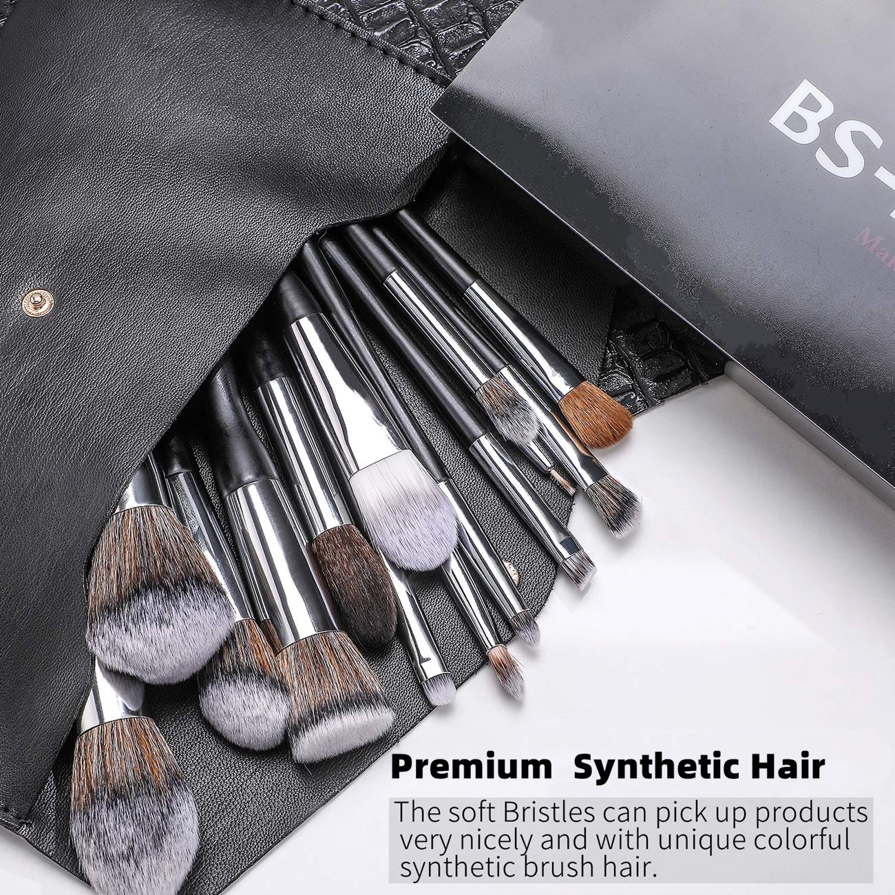 BS-MALL Makeup Brush Set 16pcs Makeup Brushes Premium Synthetic Bristles Powder Foundation Blush Contour Concealers Lip Eyeshadow Brushes Kit: Beauty