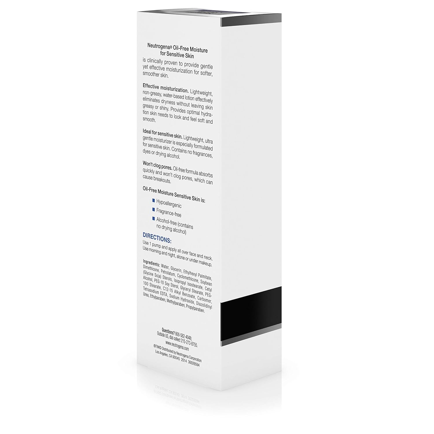 Neutrogena Oil-Free Facial Moisturizer, Sensitive Skin, 4 Fl Oz: Beauty