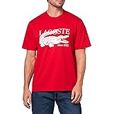 Lacoste Mens Crew Neck Short Sleeve Classic Fit Branding T-Shirt