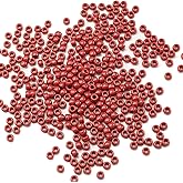 Gxueshan 1000 Pcs Acrylic Wine Red Pony Beads 6x9mm Bulk for Friendship Bracelet Necklace Jewelry Making Pens Hair Braiding Kit