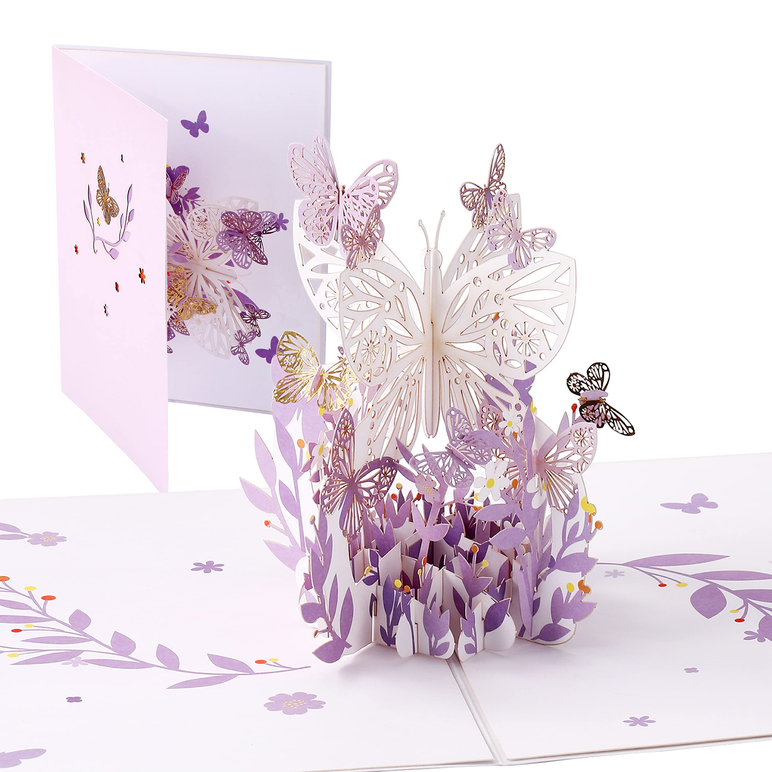 Mua VUDECO Butterfly 3D Pop Up Happy Birthday Card Women Men Kid With ...