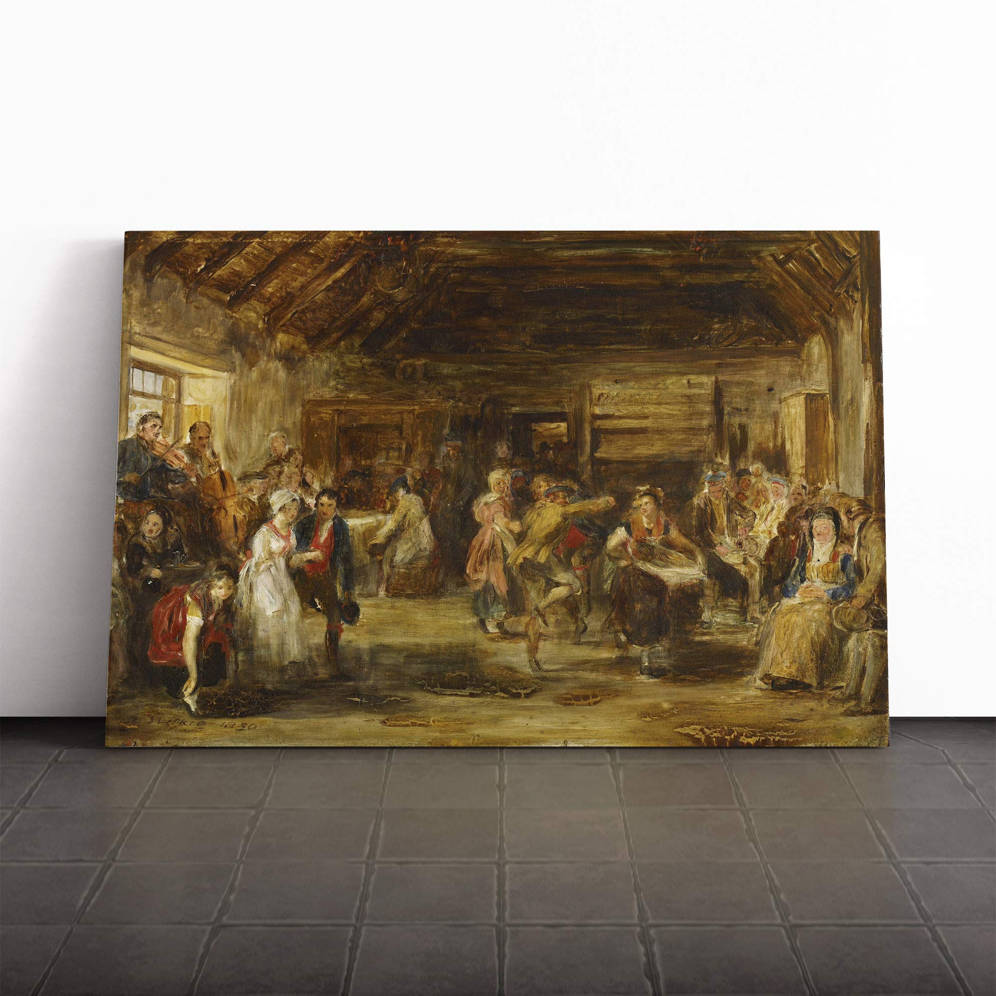 David Wilkie The Penny Wedding Canvas Print | Gallery Wrapped 30mm Frame Wall Art | 20x14 inches | Ready to Hang | Modern Picture | Living Room Bedroom Lounge Office