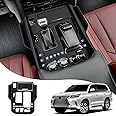 LaIIker Seat Gap Multifunctional Tray for Lexue LX570 LX450d 2016-2022 Interior Accessories Central Control Storage Box Modification LX 570 LX 450d Internal Modification Accessories (2016-2022 Black)