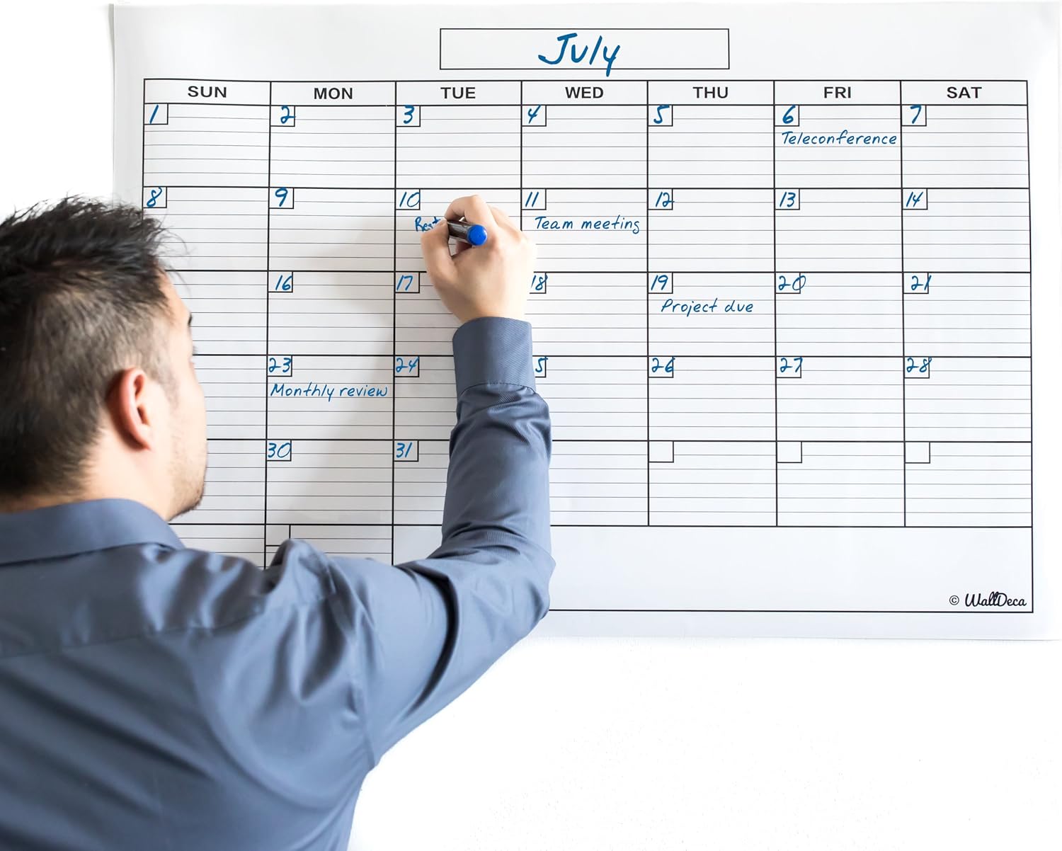 Jumbo Large Dry Erase Wall Monthly Calendar Planner Whiteboard Wipe 