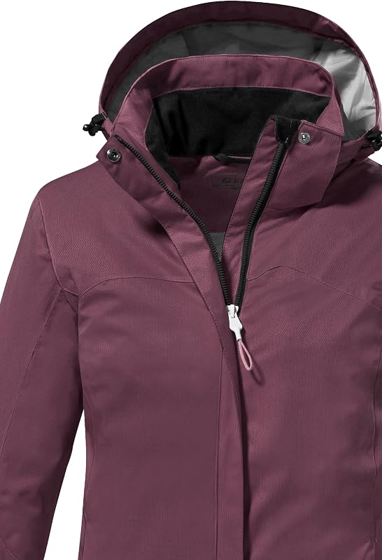 Donna Giacca funzionale/giubbotto da esterno con cappuccio senza zip KOS 133 WMN JCKT, aubergine, 34, 38383-000