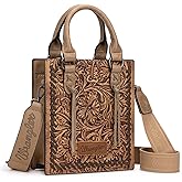 Wrangler Embossed Cross body Purse for Women Top Handle Handbags and Western Mini Tote