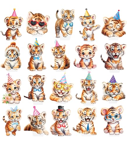 GRAPHICS & MORE LSU Tiger Eye Cupcake Picks – Set Of 6, Food Safe Acrylic Toppers
