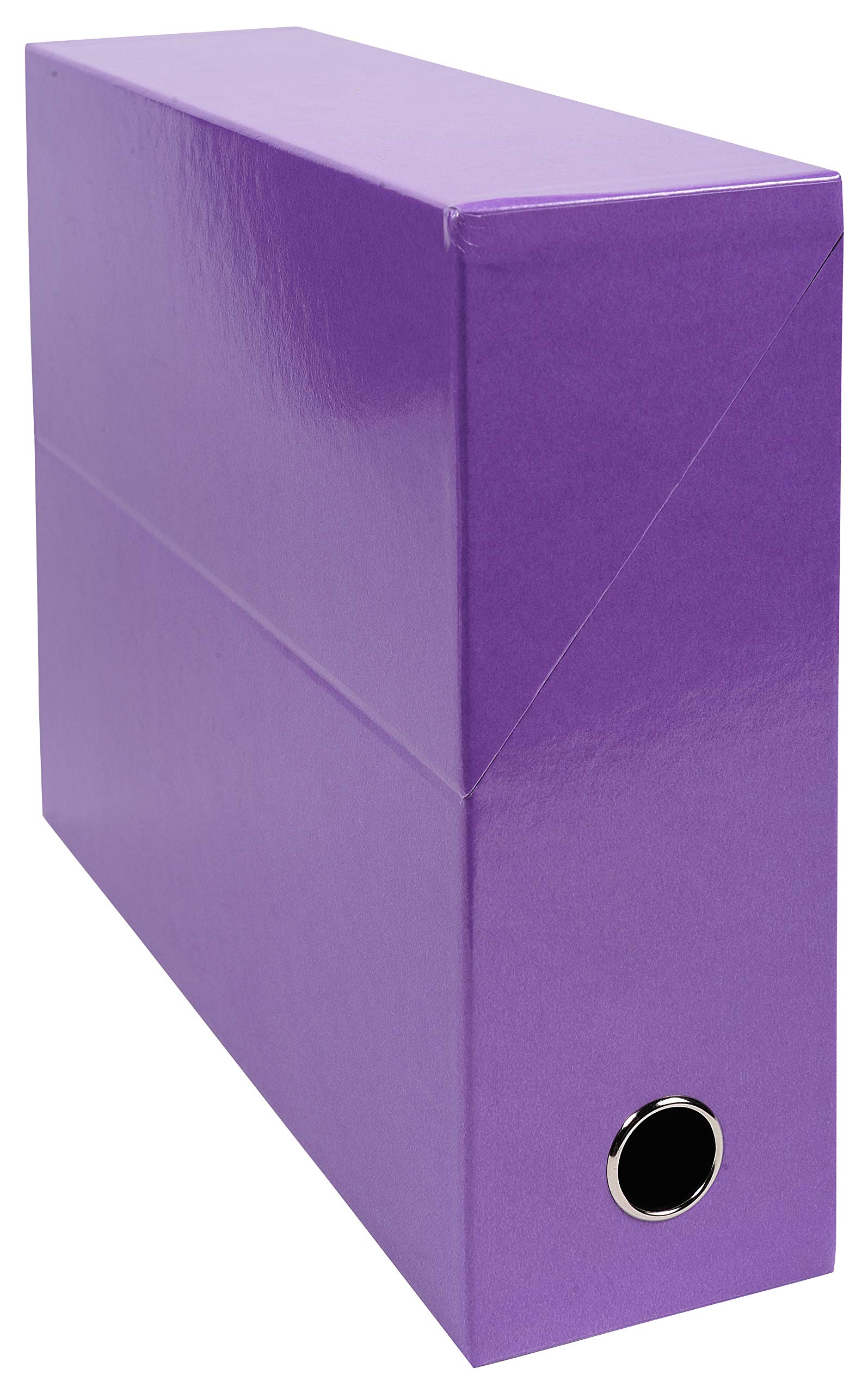 Exacompta - Ref 89926E - Iderama Collection - Transfer Box - 250 x 330 x 90mm in Size, Suitable for Holding A4 Documents, Premium Plastic-Coated Pressboard - Purple