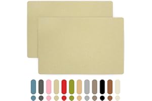 Giftmeet Sofa Fabric Repair Patches, 8×10 Inch Linen Repair Patches for Furniture, 2 Pcs Canvas Repair Patch Couch Fabric for Car Seats, Handbags, Jackets, Tents, Curtain, Upholstery (Light Yellow)