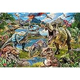 JOYZEXY Puzzles for Kids Ages 6-8-10, Dinosaur World Puzzle 100 Pieces Jurassic Landscape Jigsaw Puzzles Educational Toys Gif
