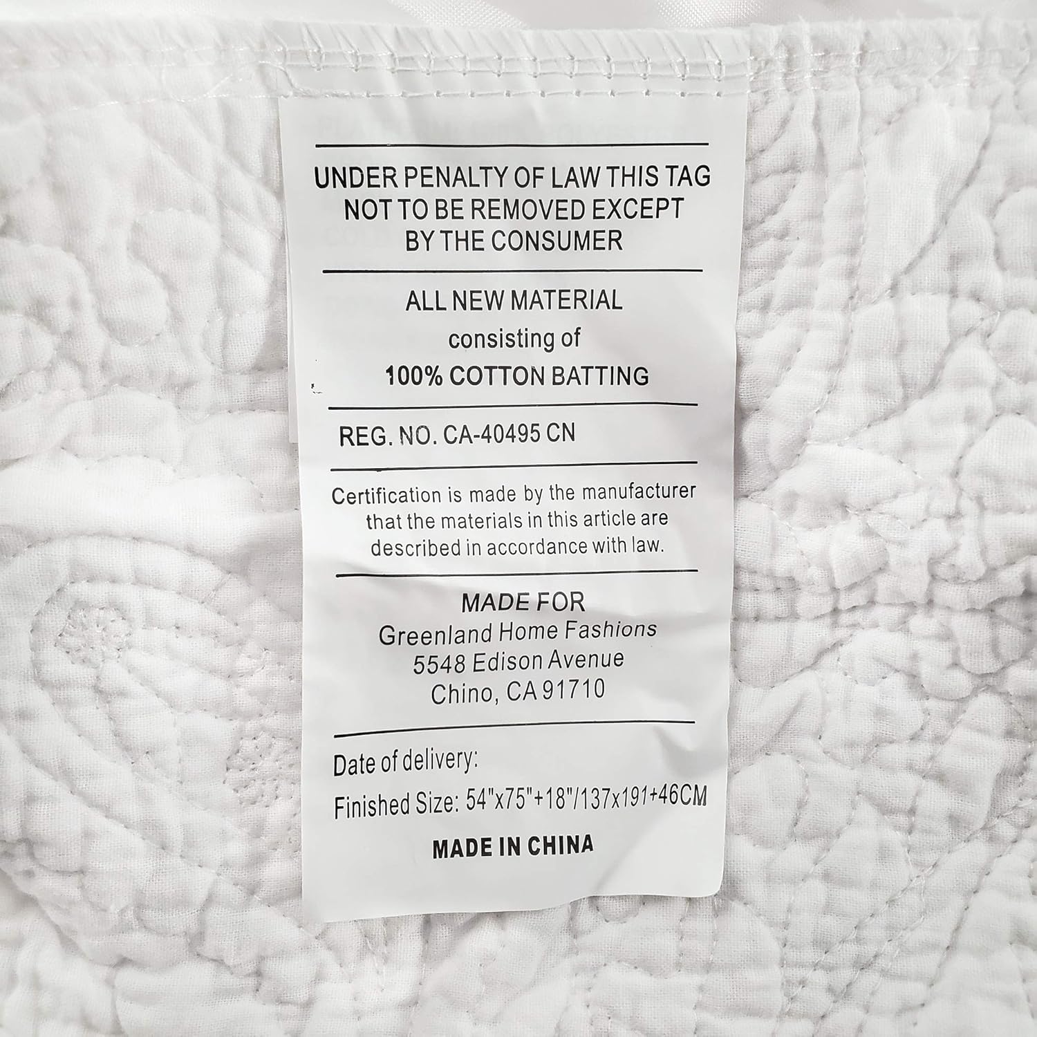 Greenland Home Paisley Quilted Bed Skirt, Ivory, Full: Home & Kitchen