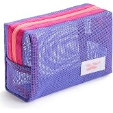 Mr. Pen- Mesh Pencil Case, Purple | Mesh Zipper Pouch Bags with Zipper Pouches for Organization, Cosmetic Bag, Purse Pouch, Cute Makeup Bag