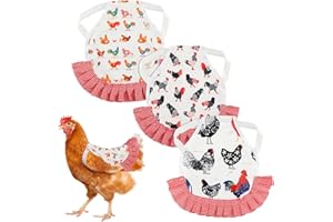 XLSXEXCL 3Pcs Chicken Saddle for Hens, Chicken Aprons for Hens, Chicken Saddles Protector Poultry Hen Wing Back Protector with Elastic Strap Chicken Jacket Hens Saddles for Hen Feather Fixer Supplies