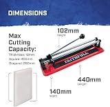 Faithfull 300mm Tile Cutter Manual Dual Rail Wall Floor Quarry Tiles 10mm view 2