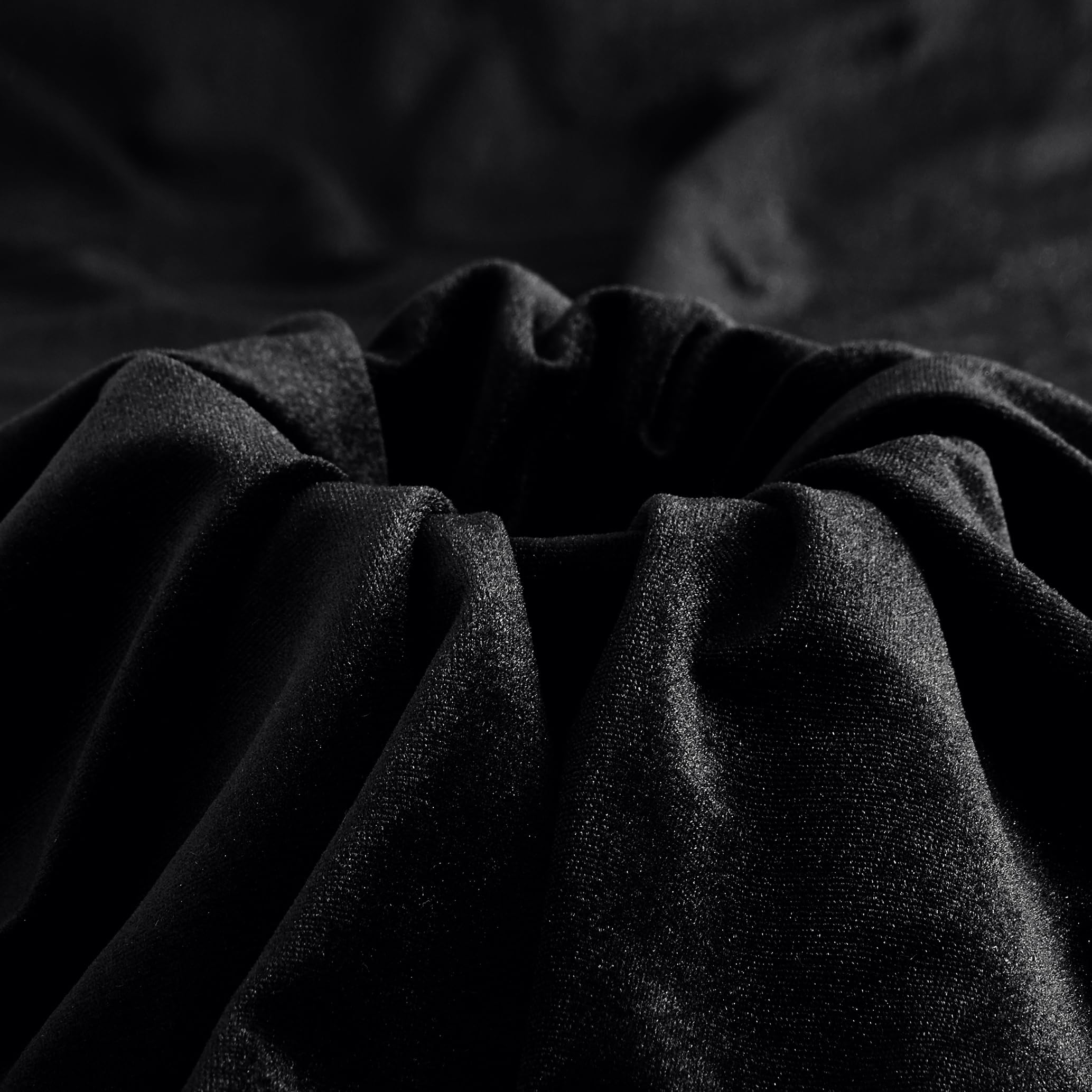 MaiMaiSuan Black Velvet Fabric by The Yard,1 Yard 60