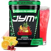 Pre JYM Plus Pre Workout, Fruit Punch - Creatine Monohydrate - 31.7 Oz | Caffeine, Alpha GPC, Beta-Alanine, Energy &amp; Performance Support, Preworkout Drink Mix for Men &amp; Women, 30 Servings